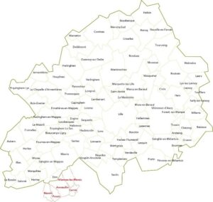 Carte de la métropole lilloise